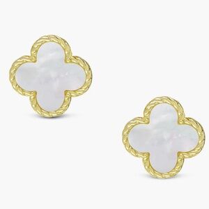 Lily Nily Mother-of-Pearl Clover Stud Earrings